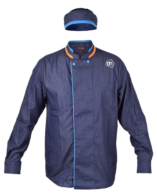 Blue Chef Coat with Hat