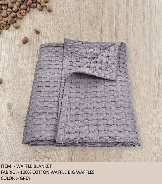 Waffle Blankets (grey with big waffles)