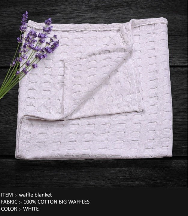 Waffle Blankets (white with big waffles)
